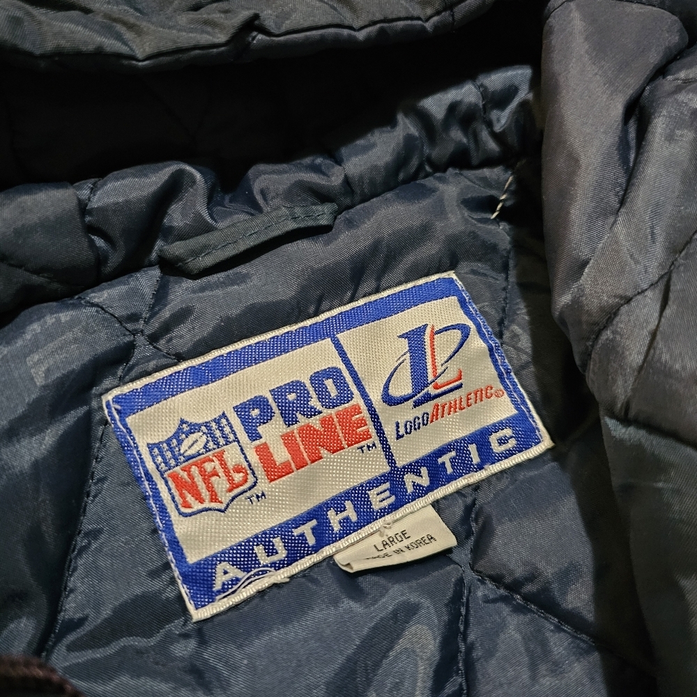Vintage 90's NFL Pro Line Logo Athletic Double Sharktooth Chicago Bears Jacket - Picture 9 of 13